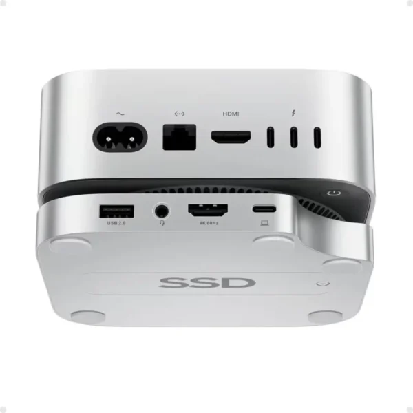 PULWTOP Mac mini M4M4 Pro Hub Stand Dock with External Storage Upgrade M.2 SSD Enclosure(SSD NOT Included)