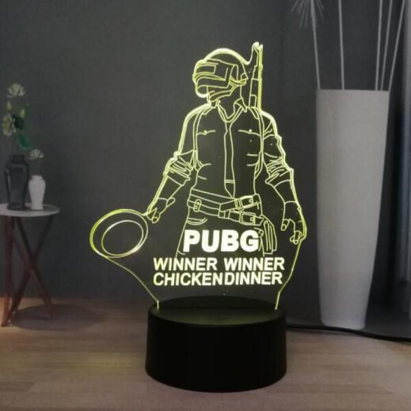 GearUP Acrylic Multicolor Night Lamp (PUBG) – WHITE