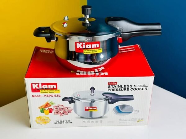 Kiam Stainless Steel Pressure Cooker IB – 5.5 Litre