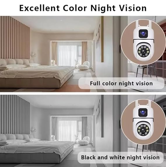 V380 Mini PTZ Dual Lens Camera 4MP WiFi Supported | TaherShop