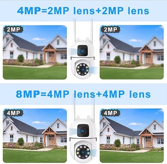V380 Mini PTZ Dual Lens Camera 4MP WiFi Supported | TaherShop